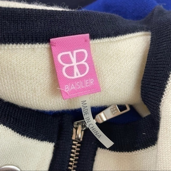 Basler Size 38 Wool Blend Full Zip Sweater Grommet Detail - Picture 7 of 14